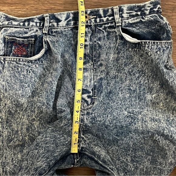Vintage Gitano 80’s Ultra High Waist Tapered Leg Acid Washed Jeans Size 16 - Picture 7 of 11